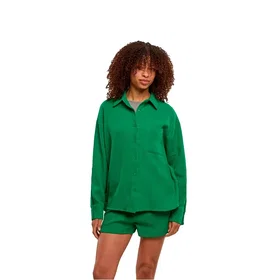 Urban Classics Oversized Långärmad Skjorta (Dam)
