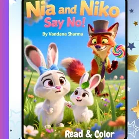 NIA And Niko Say No! Läs-och-färgläggningsbok
