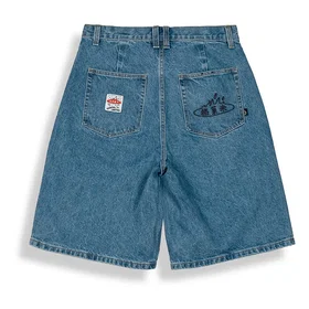 Grimey Nike Concreat Jungle Plisserade Denim Shorts (Unisex)