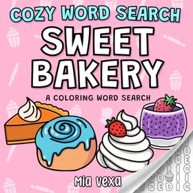 Cozy Word Search Sweet Bakery Färgläggningsbok