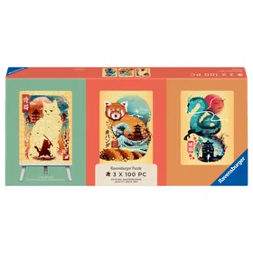 Ravensburger Ukiyo-E Cat Warrior Red Panda & Dragon 300 Biter