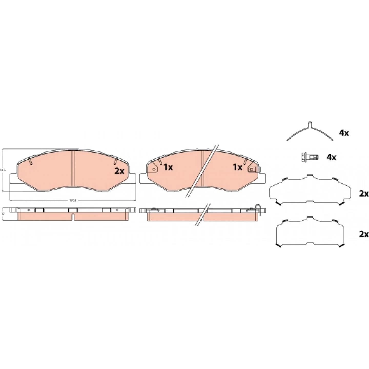 TRW Disc Brake Pad Set GDB2474