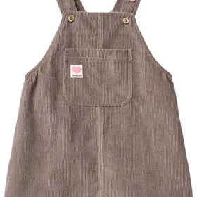 Wheat Plum Truffle Bomuld Pinafore (Jr)