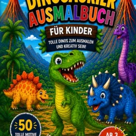 Dinosaurier Ausmalbuch för Barn