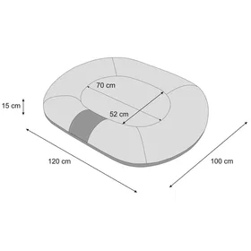 E-Doggy Oval chien 120x100cm
