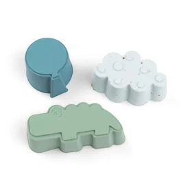 Done By Deer Happy Clouds Silikonform 3-pack Blå