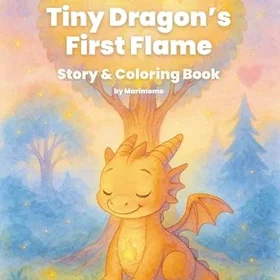 Tiny Dragon’s First Flame Färgläggningsbok
