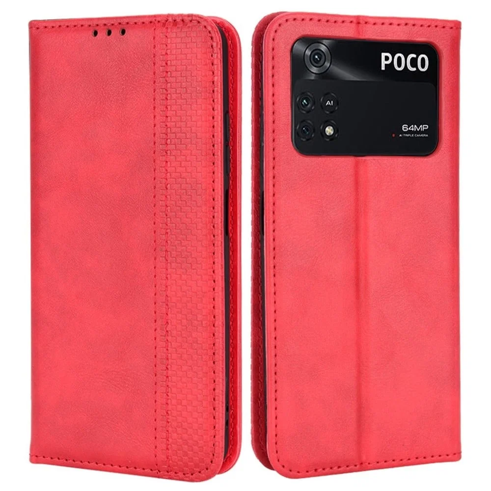 Bofink Vintage Leather Case for Xiaomi Poco M4 Pro
