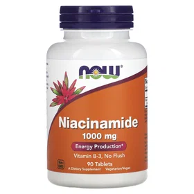 Now Foods Niacinamide 1000mg 90 Tabletter