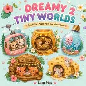 Dreamy Tiny Worlds 2 Färgläggningsbok