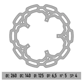 Brenta Moto Bd102f Brake Disc Silver 405502102-One Size