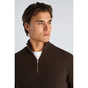 Lindbergh Rib Knit Halv Glidelås Turtleneck (Herre)