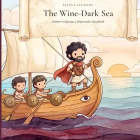Bookmundo Little Legends: The Wine-Dark Sea Färgläggningsbok för barn
