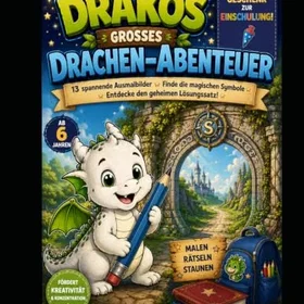 Drakos großes drachen-abenteuer Färgläggningsbok för Barn