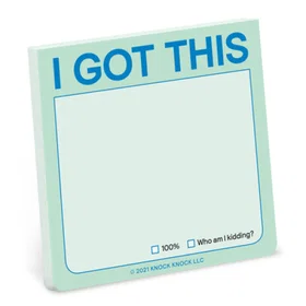 Knock Knock I Got This Sticky Note Pastellanteanteckningar 76x76mm 3st