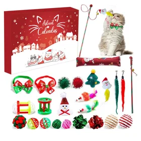 Quipulse Style 1 Christmas Sound Cat Toy Advent Calendar