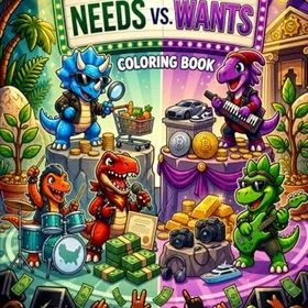 Rawr Needs Vs Wants The Dinosaur Money Band Färgläggningsbok