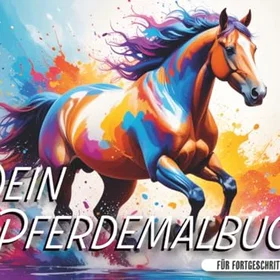 Independently Pferdemalbuch för Avancerade Färgläggningsbok