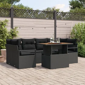 vidaXL Hage Sofasett med Oppbevaring 7 Deler 3358403