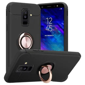 Cadorabo Étui en Silicone TPU avec Anneau pour Samsung Galaxy A6 Plus 2018