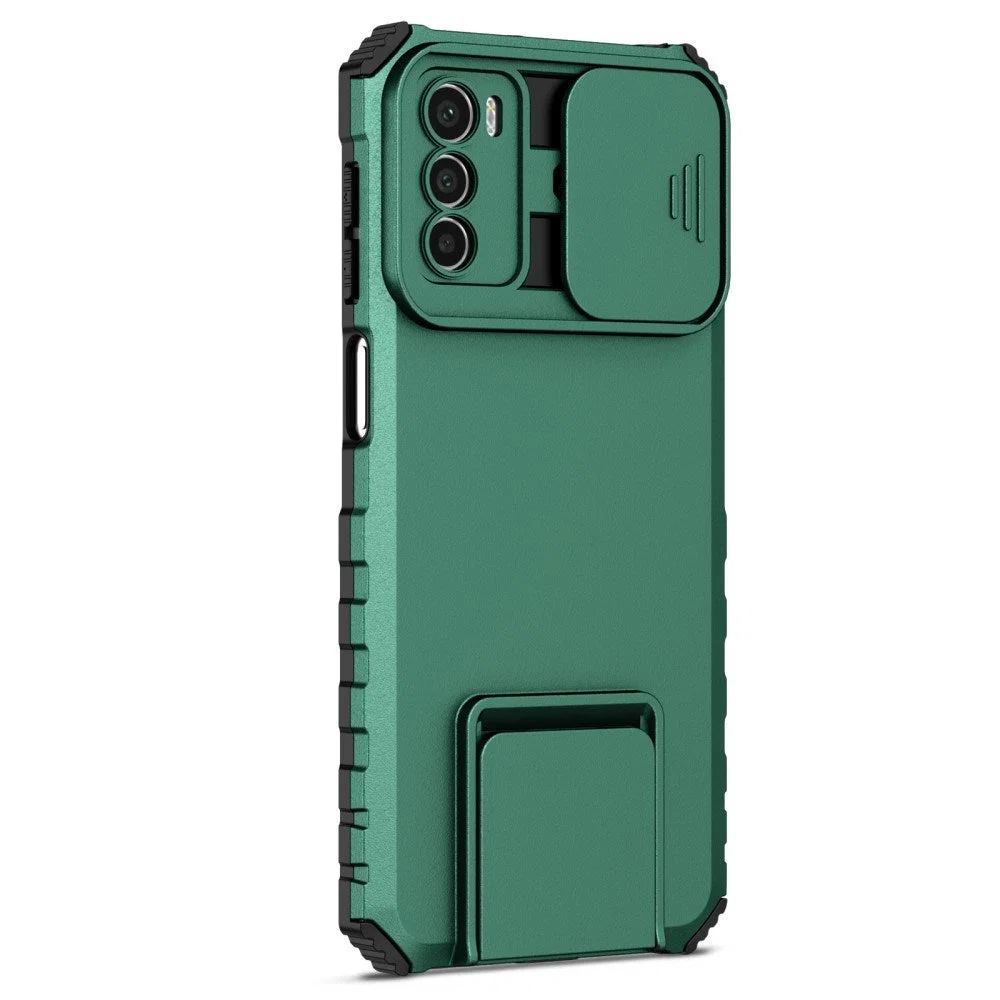 Eiderwood Rugged Case with Kickstand and Cam Slider for Motorola Moto G42