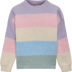 Kmgsandy L/S Stribet Pullover Denim (Jr)