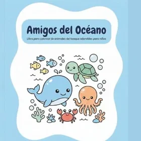 Amigos del Océano Färgläggningsbok för barn