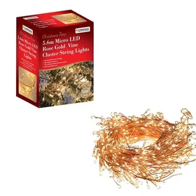 Christmas The Workshop Cluster String Lights Warm White Gold (5.6m)