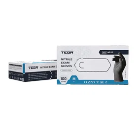 Tega Nitril Engangshansker Svart L 100 stk