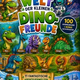 Die Große Welt Der Kleinen Dino-Freunde Färgläggningsbok för Barn