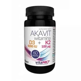AKAVIT Vitamine D3 + K2 4000IU 60 Comprimés
