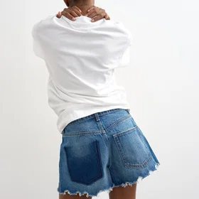 TOPSHOP Tsolivia Denim Regular Fit Shorts (Dame)