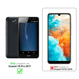 Cadorabo Étui Portefeuille Floral pour Huawei Y6 Pro 2017