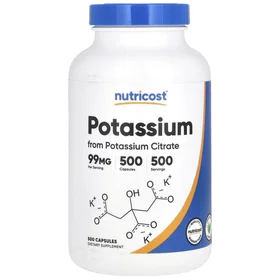 Nutricost Potassium Citrate 99mg 500 Capsules