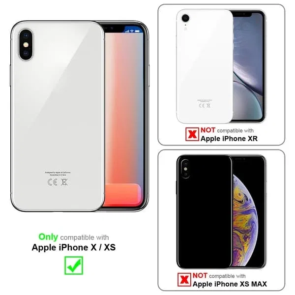 Cadorabo TPU Case with Holder and Kickstand for iPhone X/XS