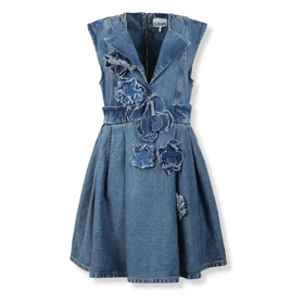 Ganni Rigid Denim Mini Kjole