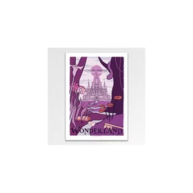 BOOKISHLY Wonderland Vintage Travel Poster Art Print