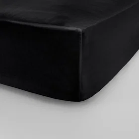 Jotex ZACK SATIN dra-på-lakan, hög madrass ekologisk Svart