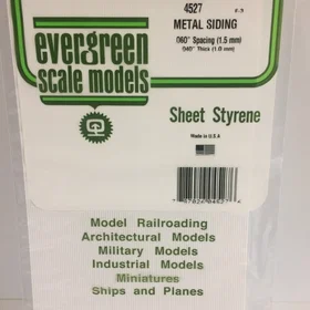 Evergreen 4527 Corrugated Metal Siding 150x300mm 1.50mm Grid 1pc