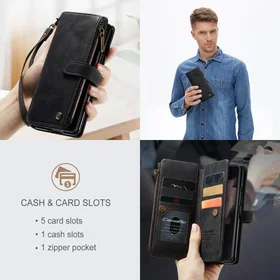 CaseMe Retro Leather Wallet Case for Samsung Galaxy Z Fold 3