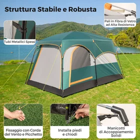 Northix Camping Tält (6) CWY-NP11366GN