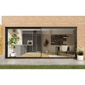 JCI Sliding Patio Door Set Grey Aluminium 2990mm