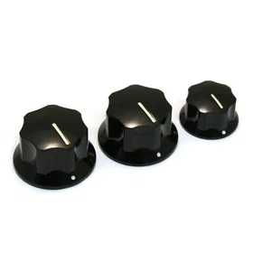 Allparts Ensemble de boutons pour Jazz Bass Noir