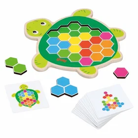 Goki Wooden Turtle Puzzle Rosy