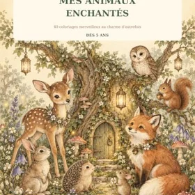 Mes Animaux Enchantés Färgläggningsbok