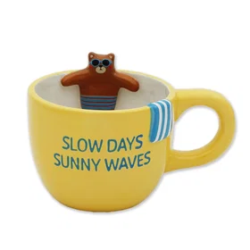 Winkee Pool Buddies Chilling Bear Mug