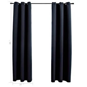 vidaXL Blackout Curtains 97x213cm 2-Pack