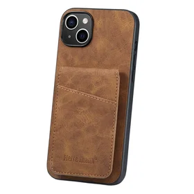 Inskal Leather Case with Card Holder and Kickstand for iPhone 13
