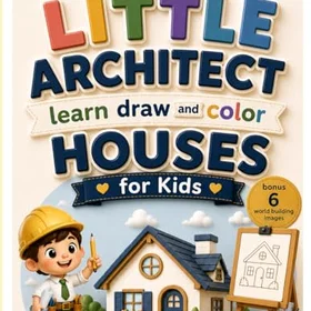 Learn To Be A Little Architect Färgläggningsbok för Barn