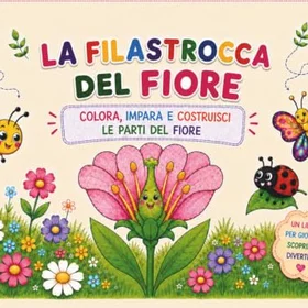 La Filastrocca Del Fiore Färgläggningsbok för Barn